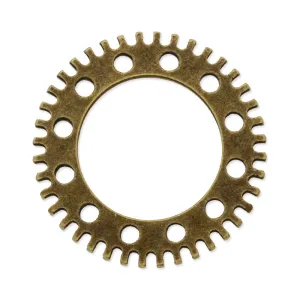 20mm Antique Bronze Metal Steampunk,Gear Charms Connector for Gear Jewelry,50 picecs/lot