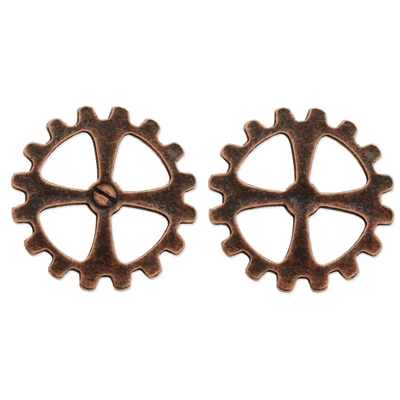 20mm Antique copper Metal Steampunk,Gear Charms Connector for Gear Jewelry,50 picecs/lot