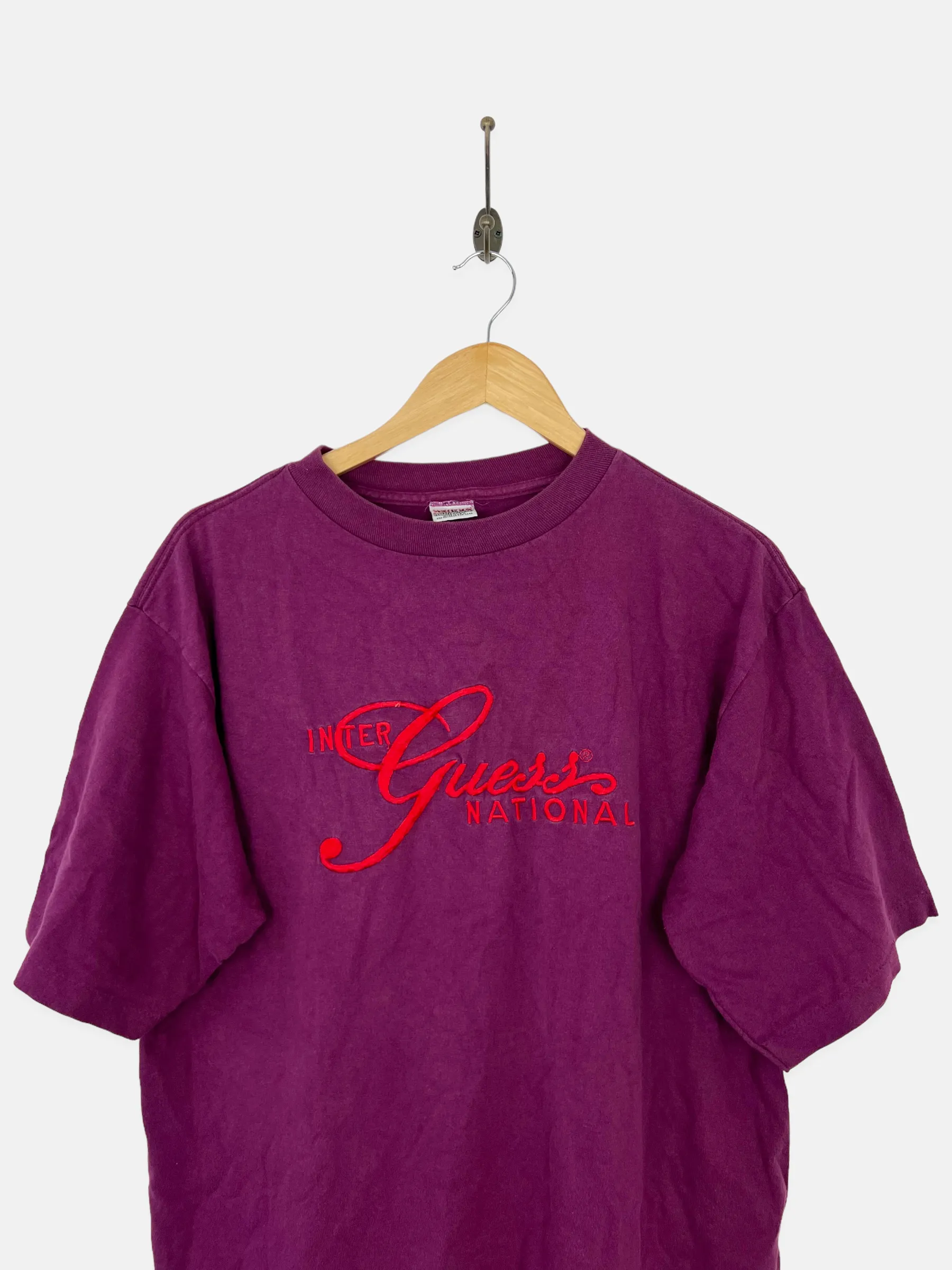 90's Guess International USA Made Embroidered Vintage T-Shirt Size L