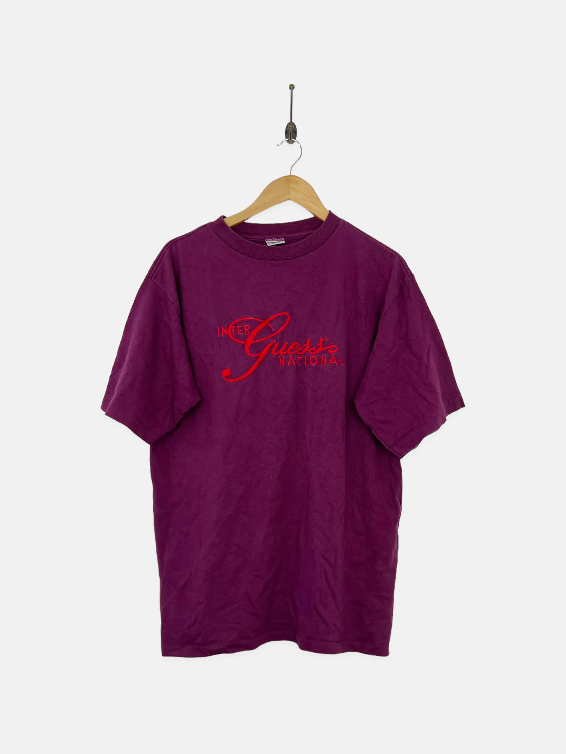 90's Guess International USA Made Embroidered Vintage T-Shirt Size L