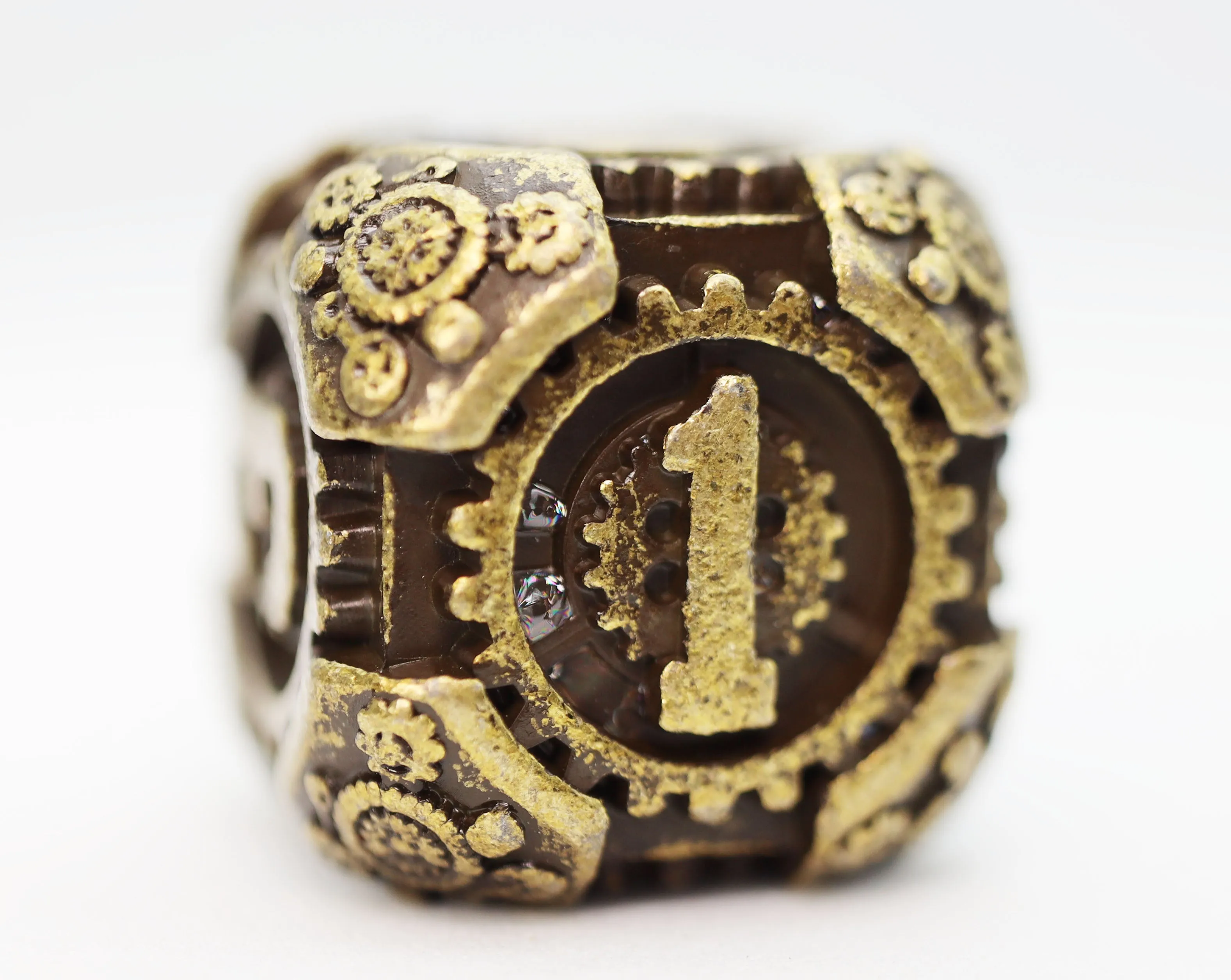 Airship Gears: Brazen Bulkhead - Metal RPG Dice Set