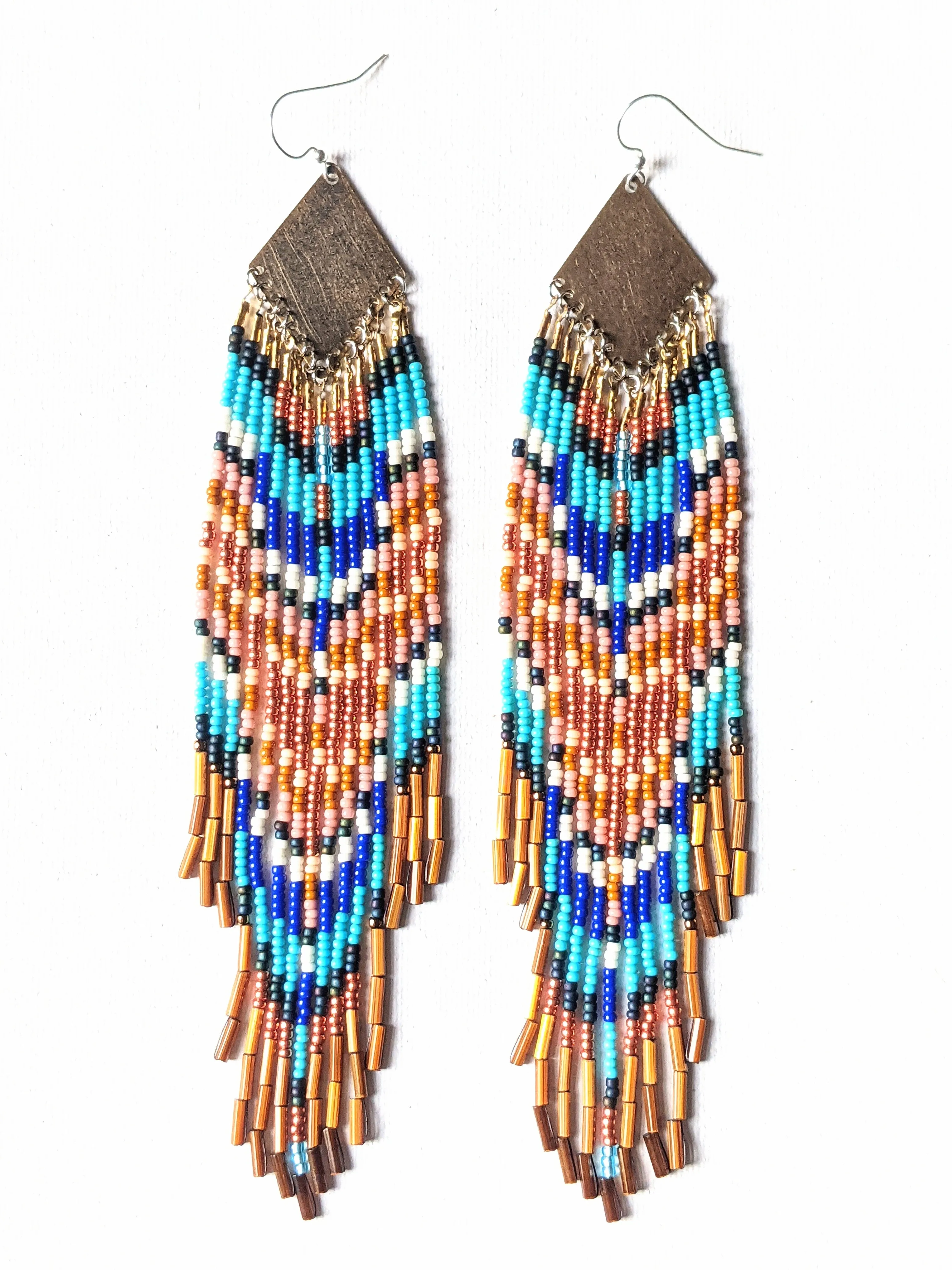 Ana American West Chevron Fringe Earrings