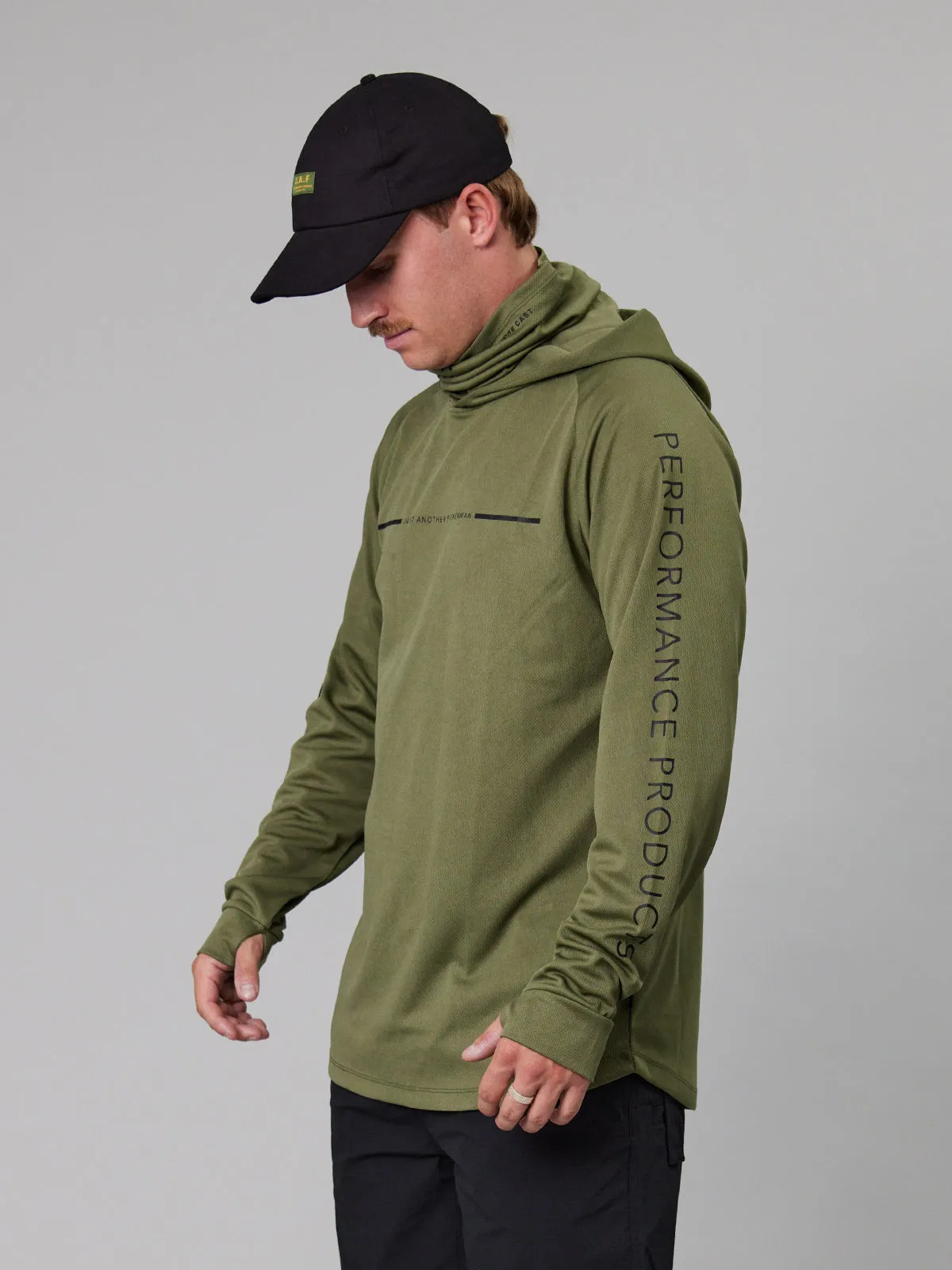 ANGLER TECH UPF40 HOOD - LICHEN