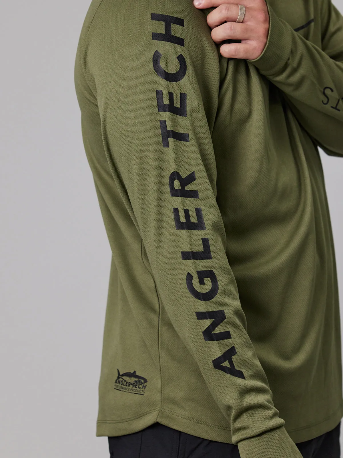 ANGLER TECH UPF40 HOOD - LICHEN