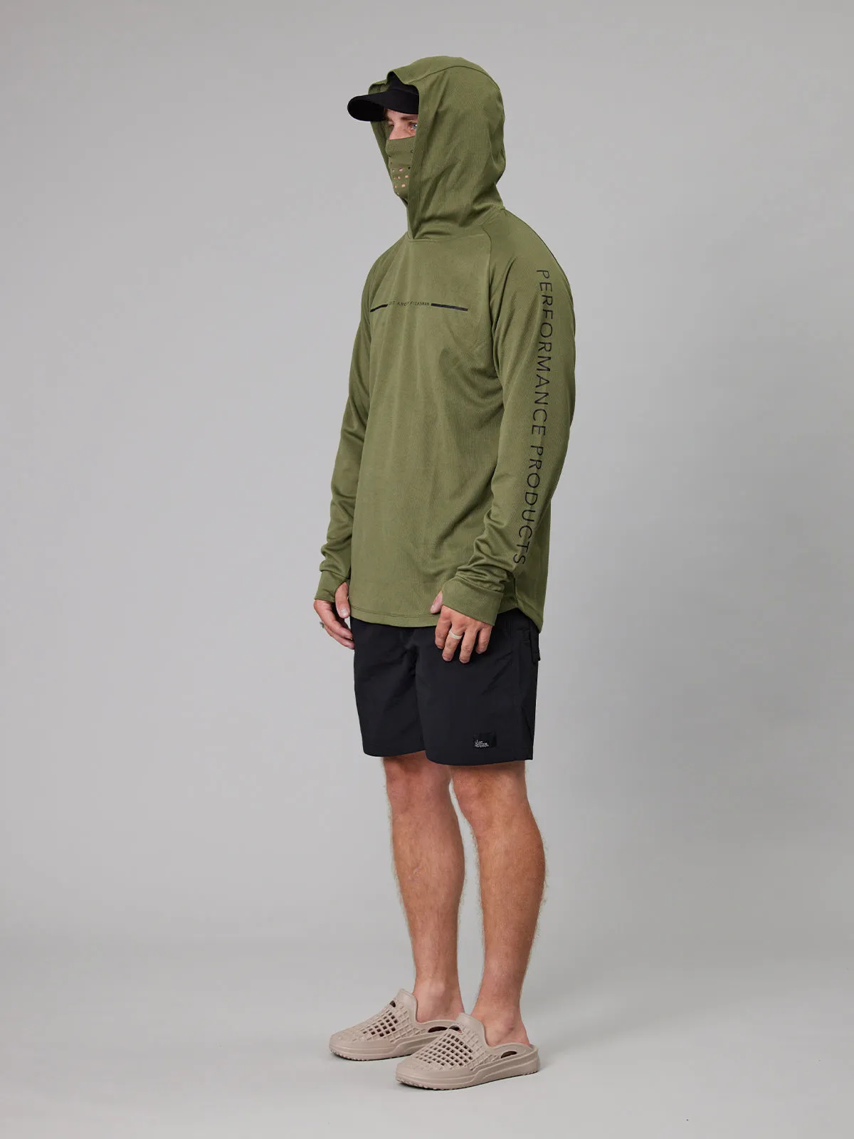 ANGLER TECH UPF40 HOOD - LICHEN