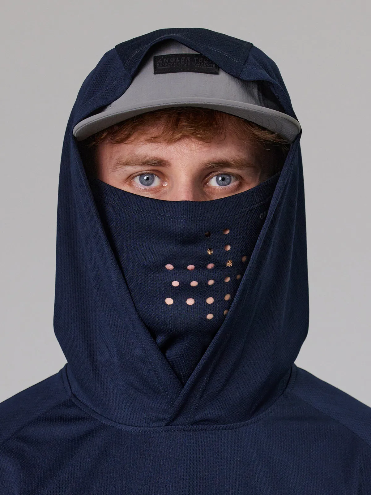 ANGLER TECH UPF40 HOOD - NAVY