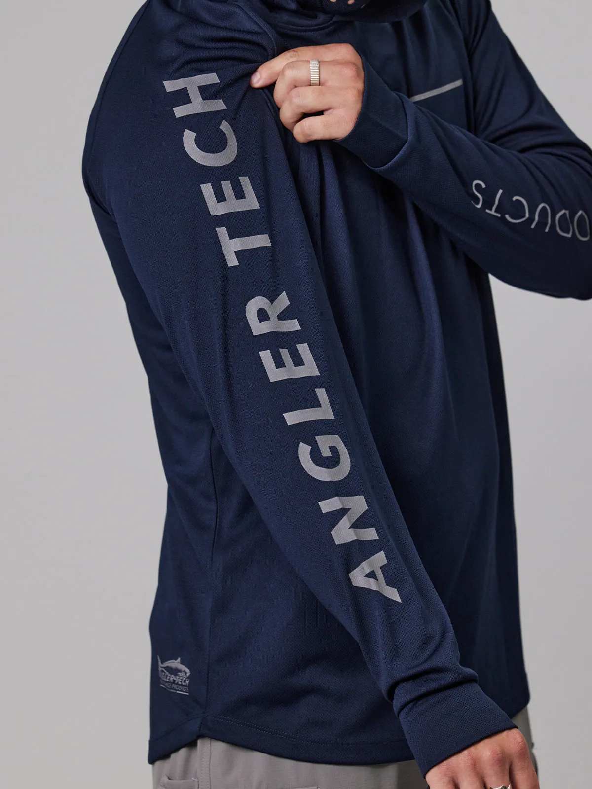 ANGLER TECH UPF40 HOOD - NAVY
