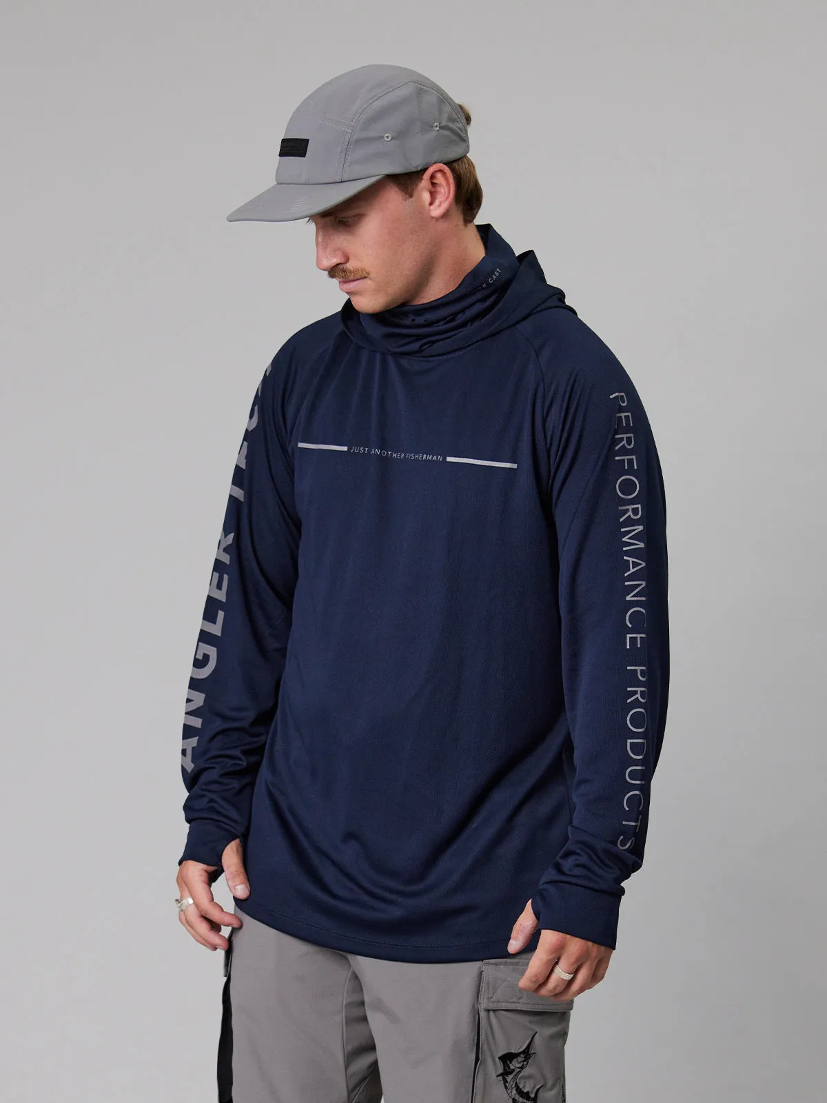 ANGLER TECH UPF40 HOOD - NAVY