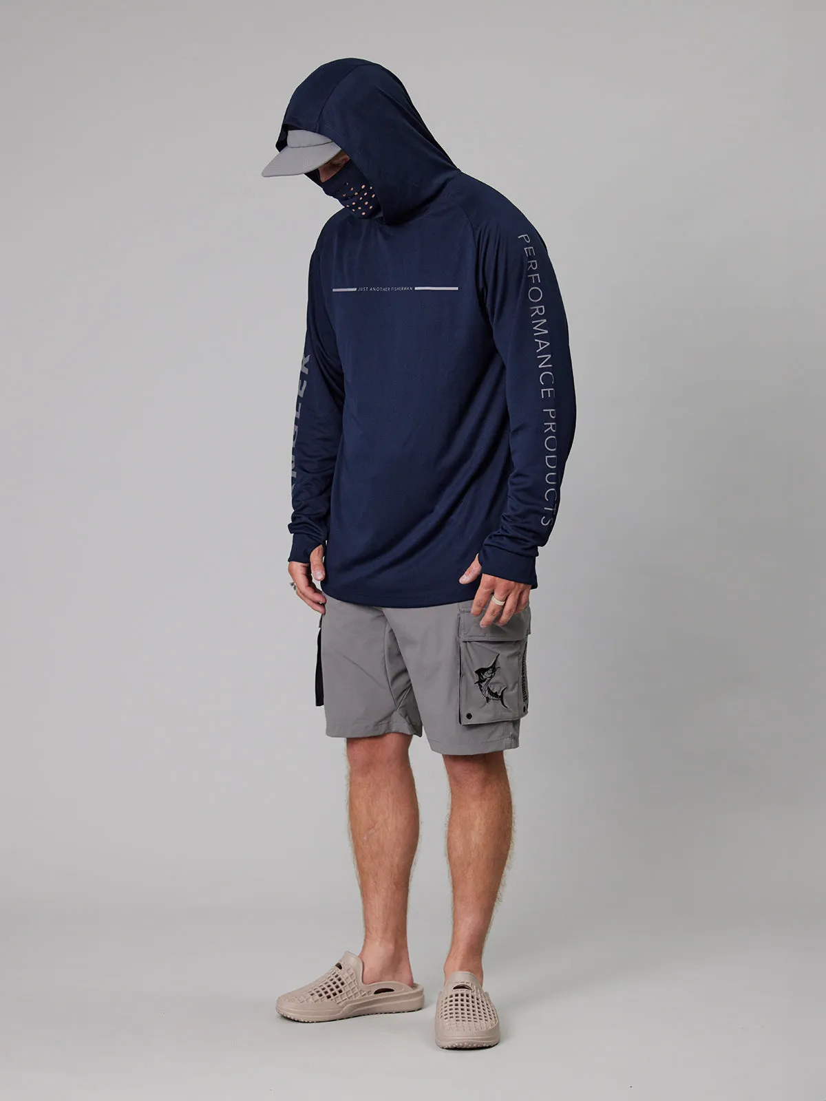 ANGLER TECH UPF40 HOOD - NAVY