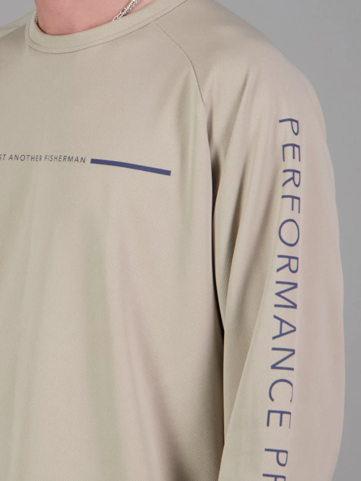ANGLER TECH UPF40 LS TEE - STORM