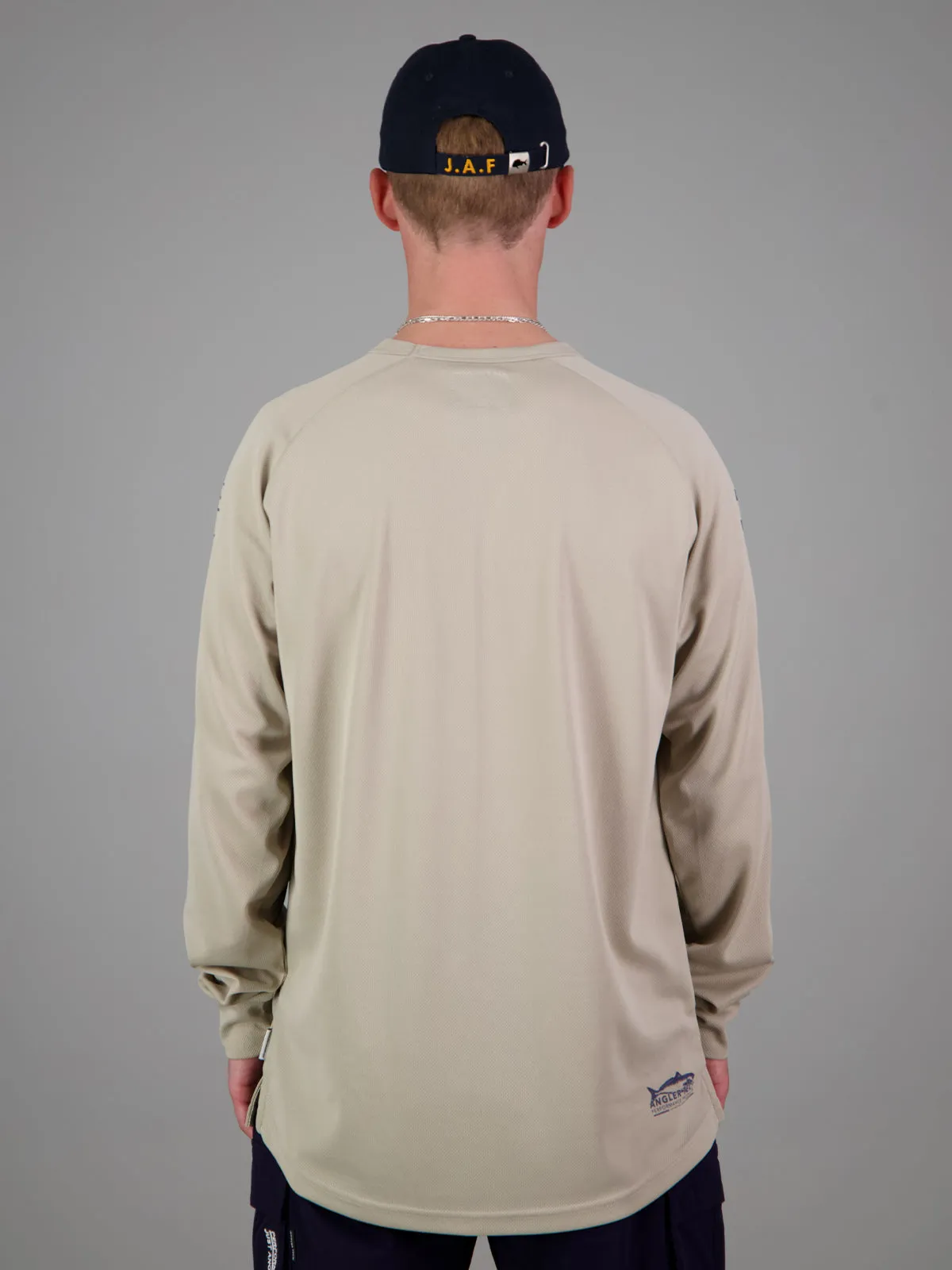 ANGLER TECH UPF40 LS TEE - STORM