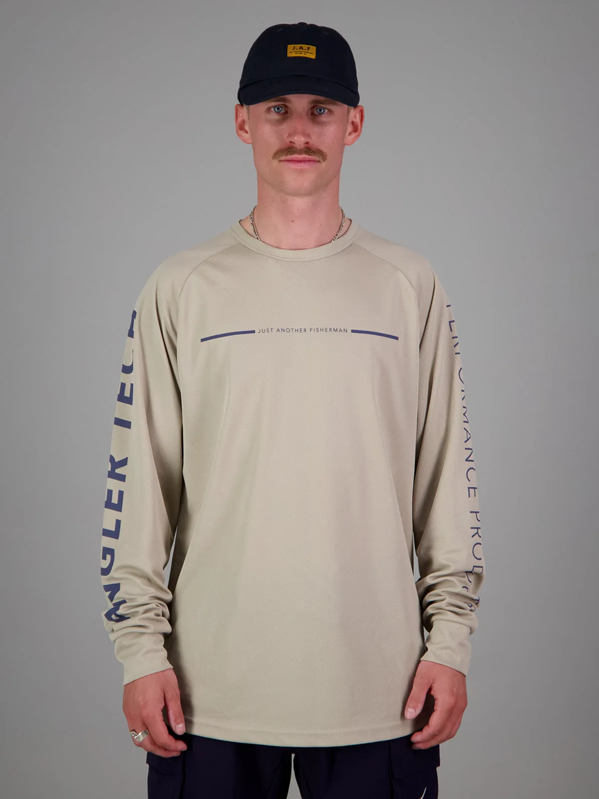 ANGLER TECH UPF40 LS TEE - STORM