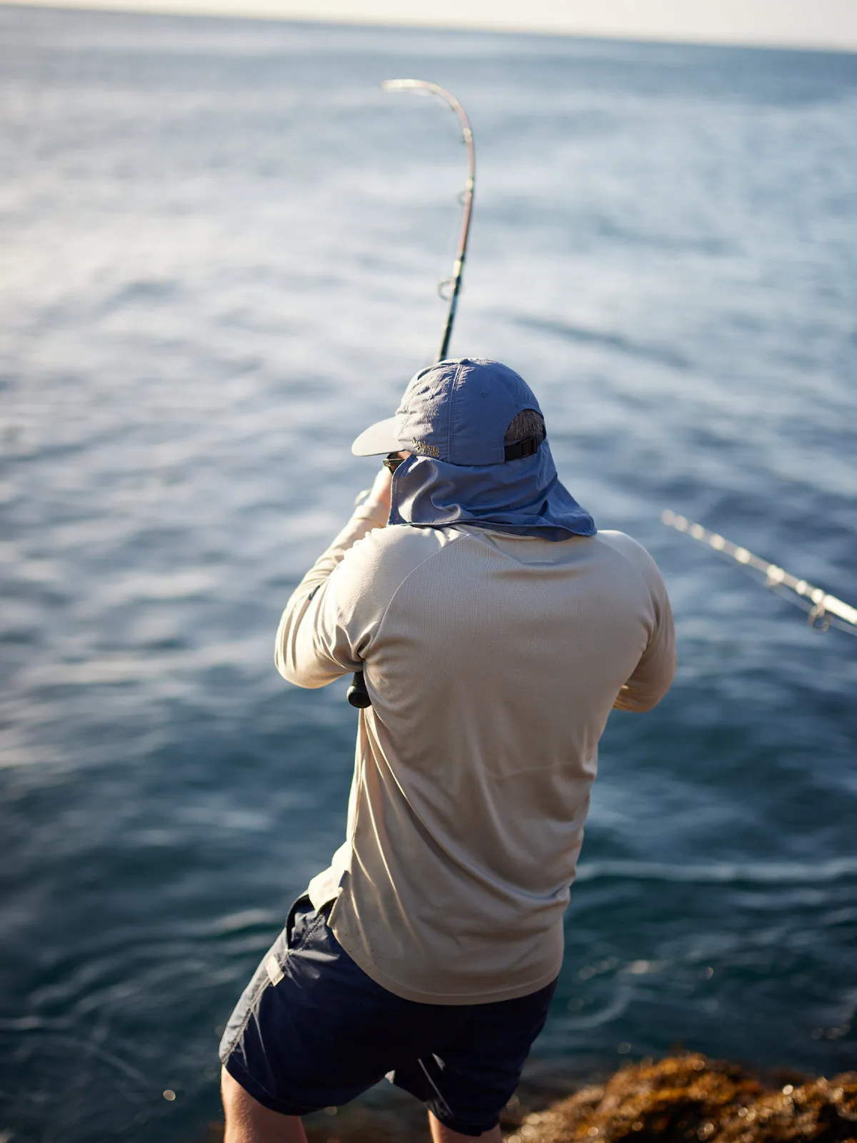 ANGLER TECH UPF40 LS TEE - STORM