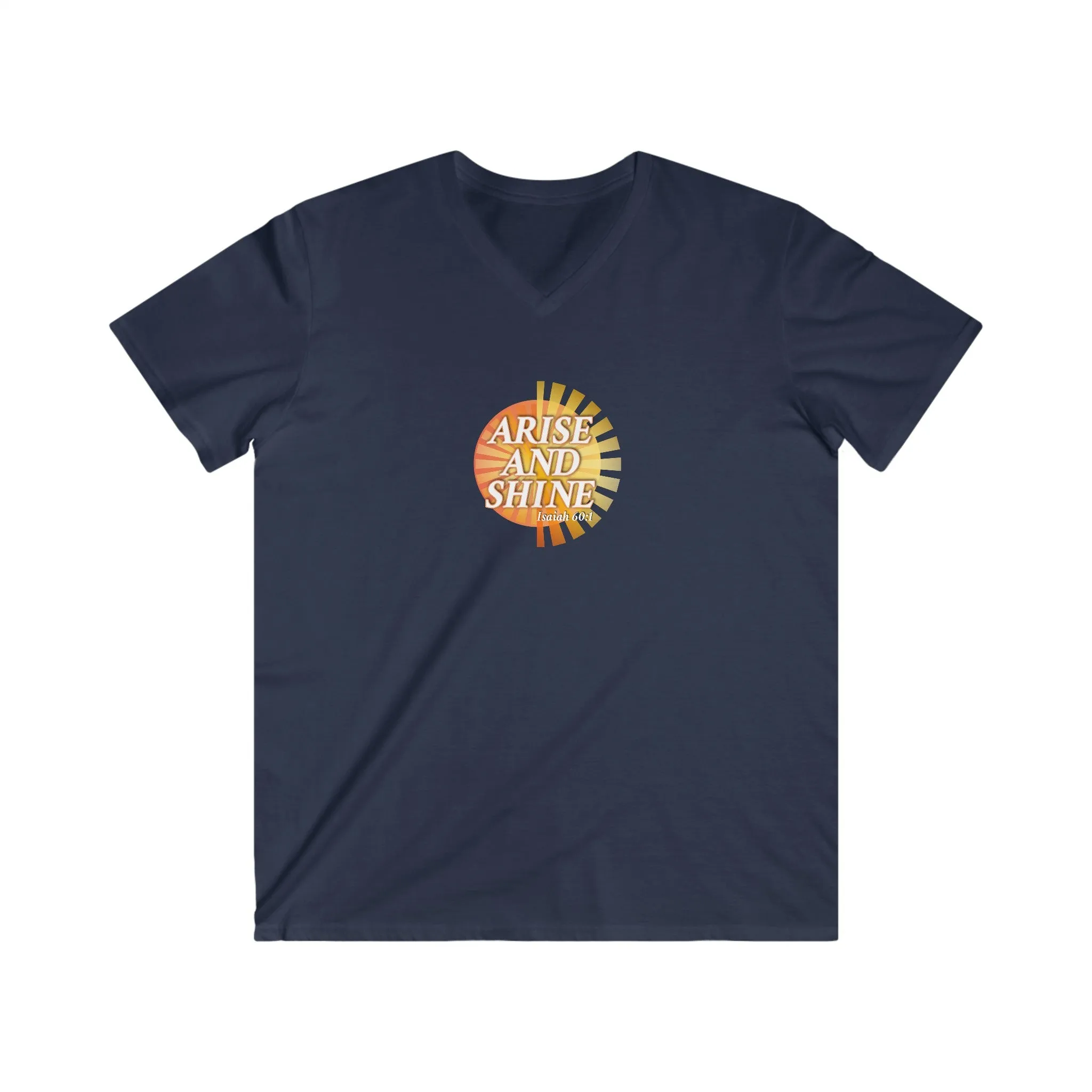 Arise and Shine Men's Fitted V-Neck Short Sleeve Tee