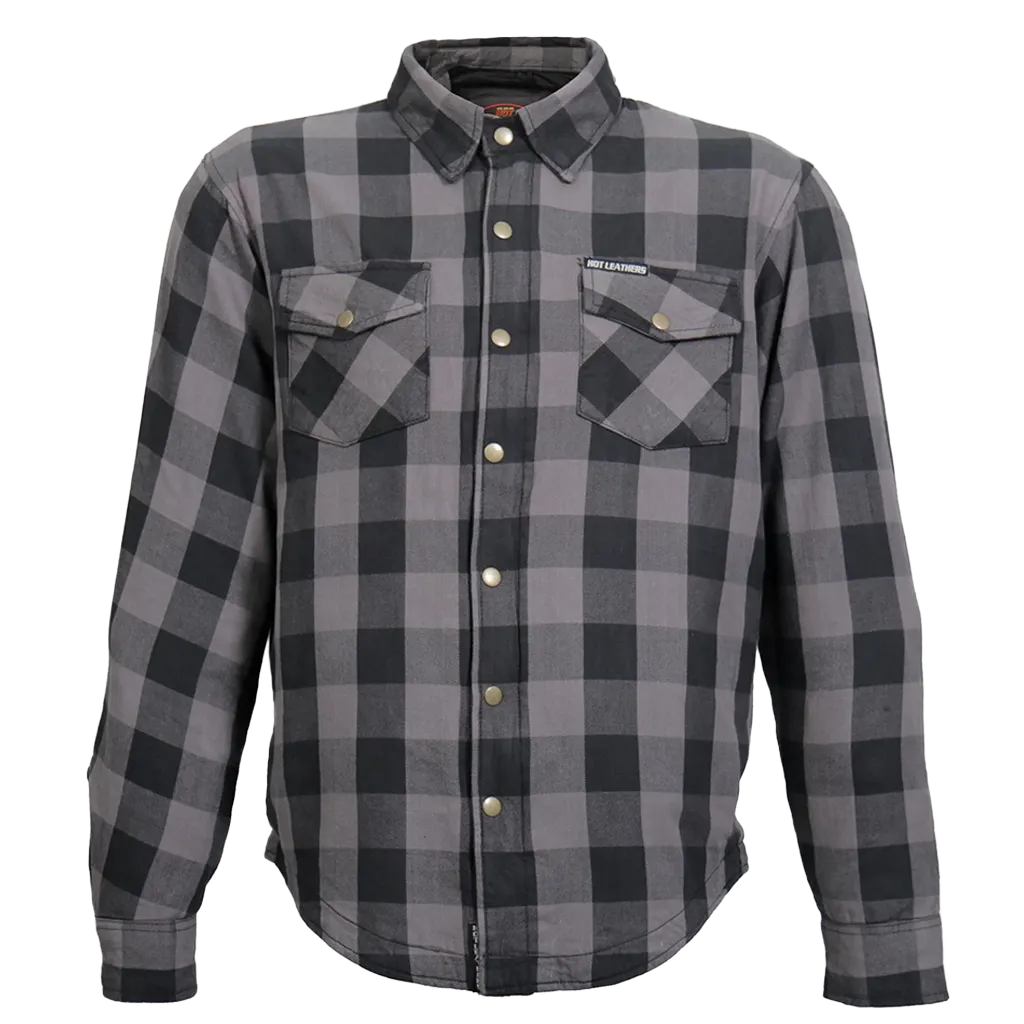 Armored Flannel Jacket in Gray & Black