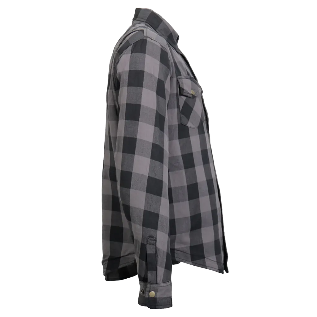 Armored Flannel Jacket in Gray & Black