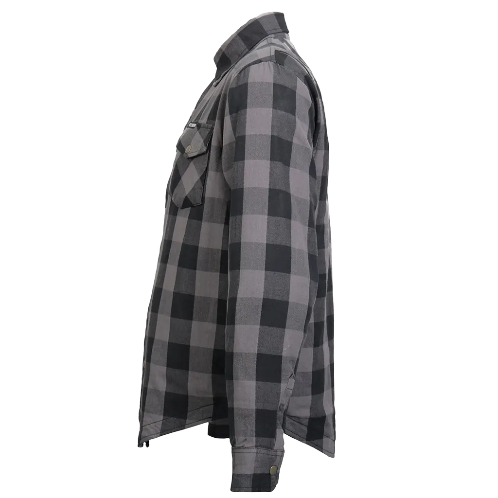 Armored Flannel Jacket in Gray & Black