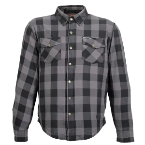 Armored Flannel Jacket in Gray & Black