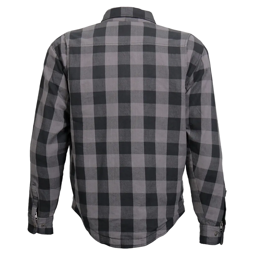 Armored Flannel Jacket in Gray & Black
