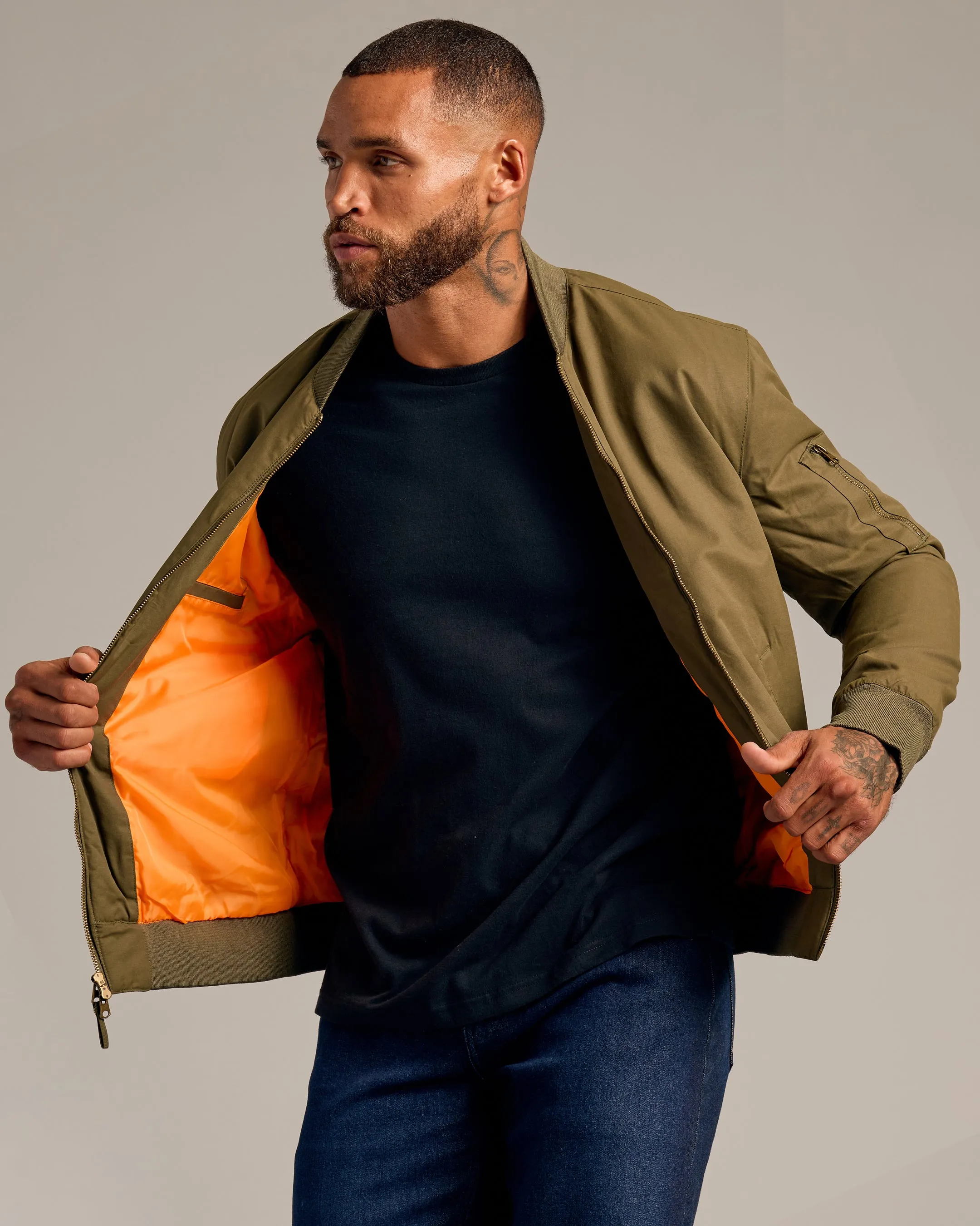 Army Green Bomber Jacket