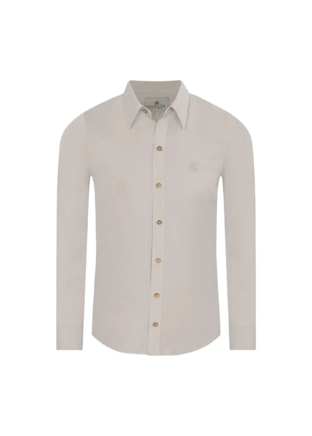 ARRECIFE - Beige Linen - Long Sleeve Shirt