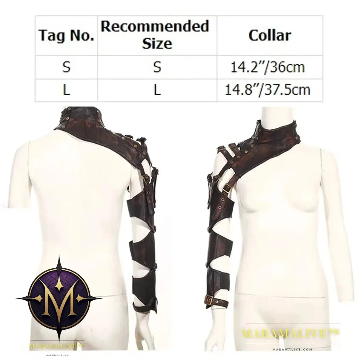 Authentic Steampunk Leather Arm Armor for Costumes