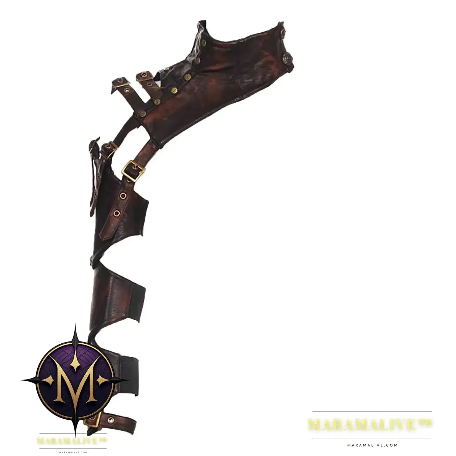 Authentic Steampunk Leather Arm Armor for Costumes