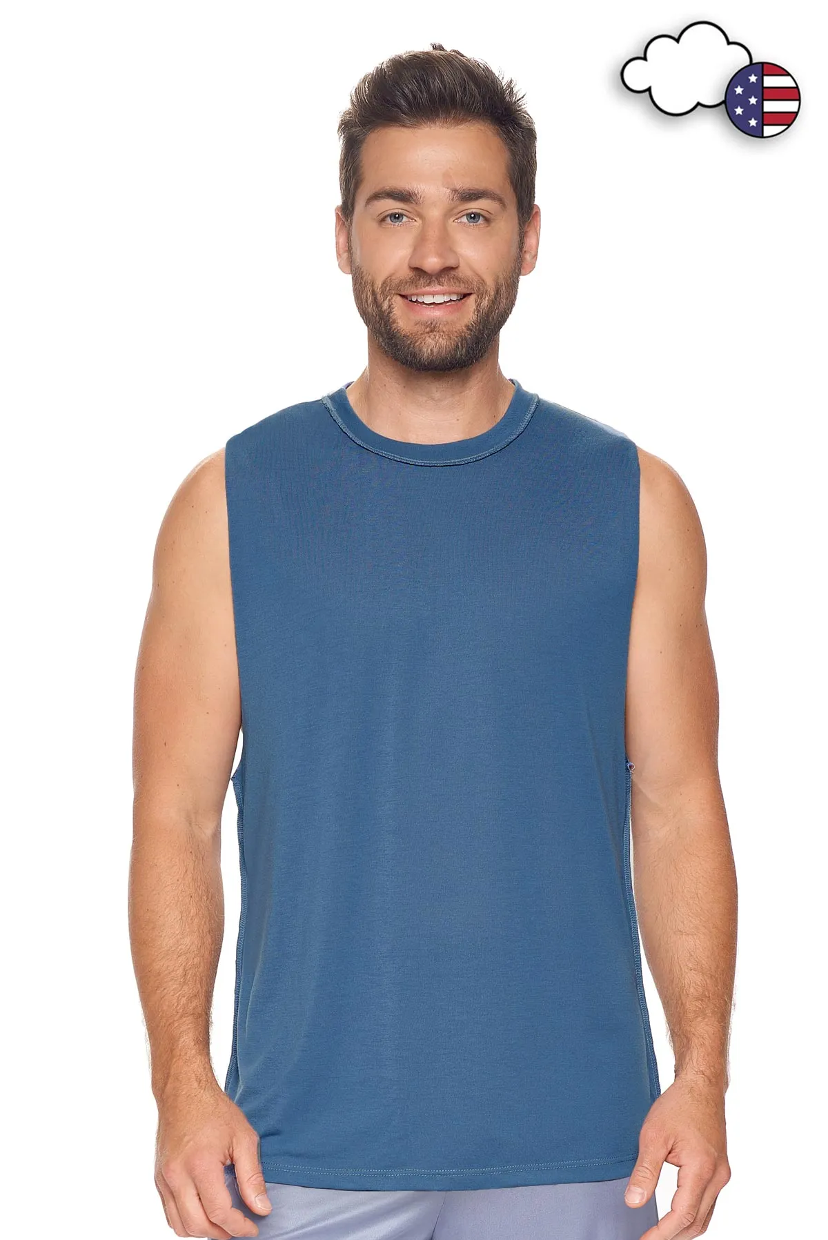BE820 Siro™ Raw Edge Muscle Tee