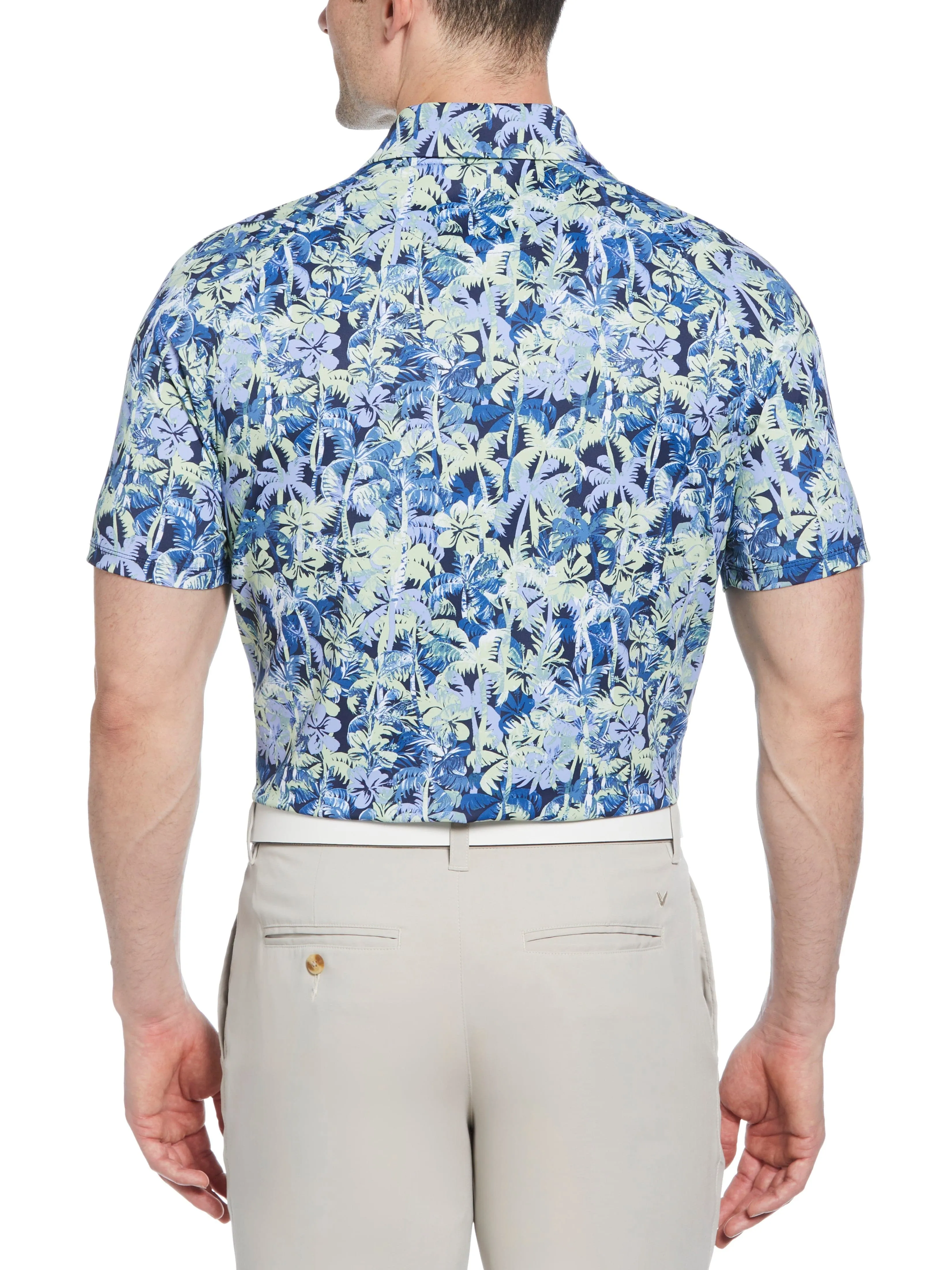 Big & Tall Sunrise Confetti Print Polo
