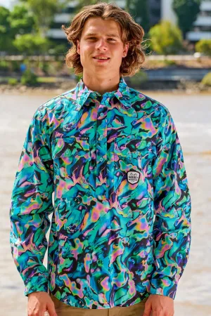 Bleached Az Men's short Sleeve Work Shirt