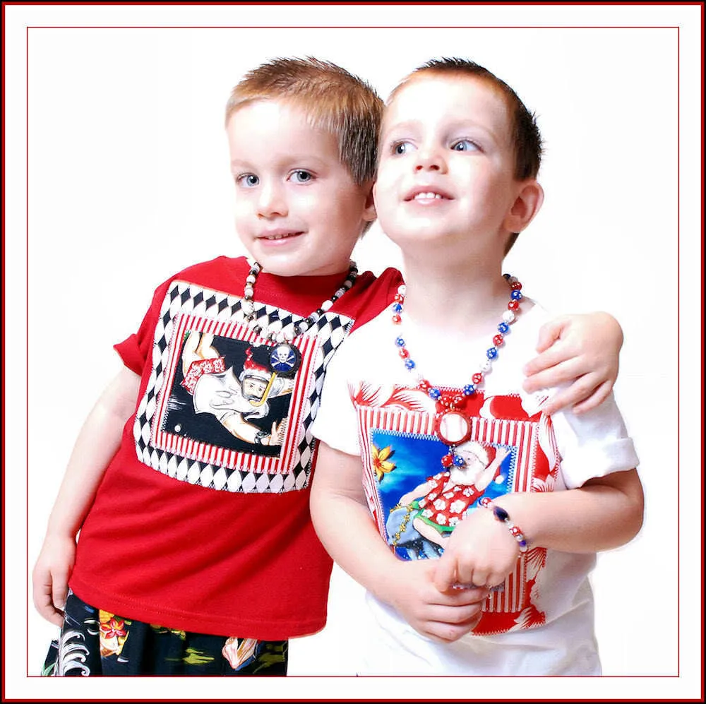 Boutique Kids Boys Unisex Size 3T Santa Shorts Top Set Outfit