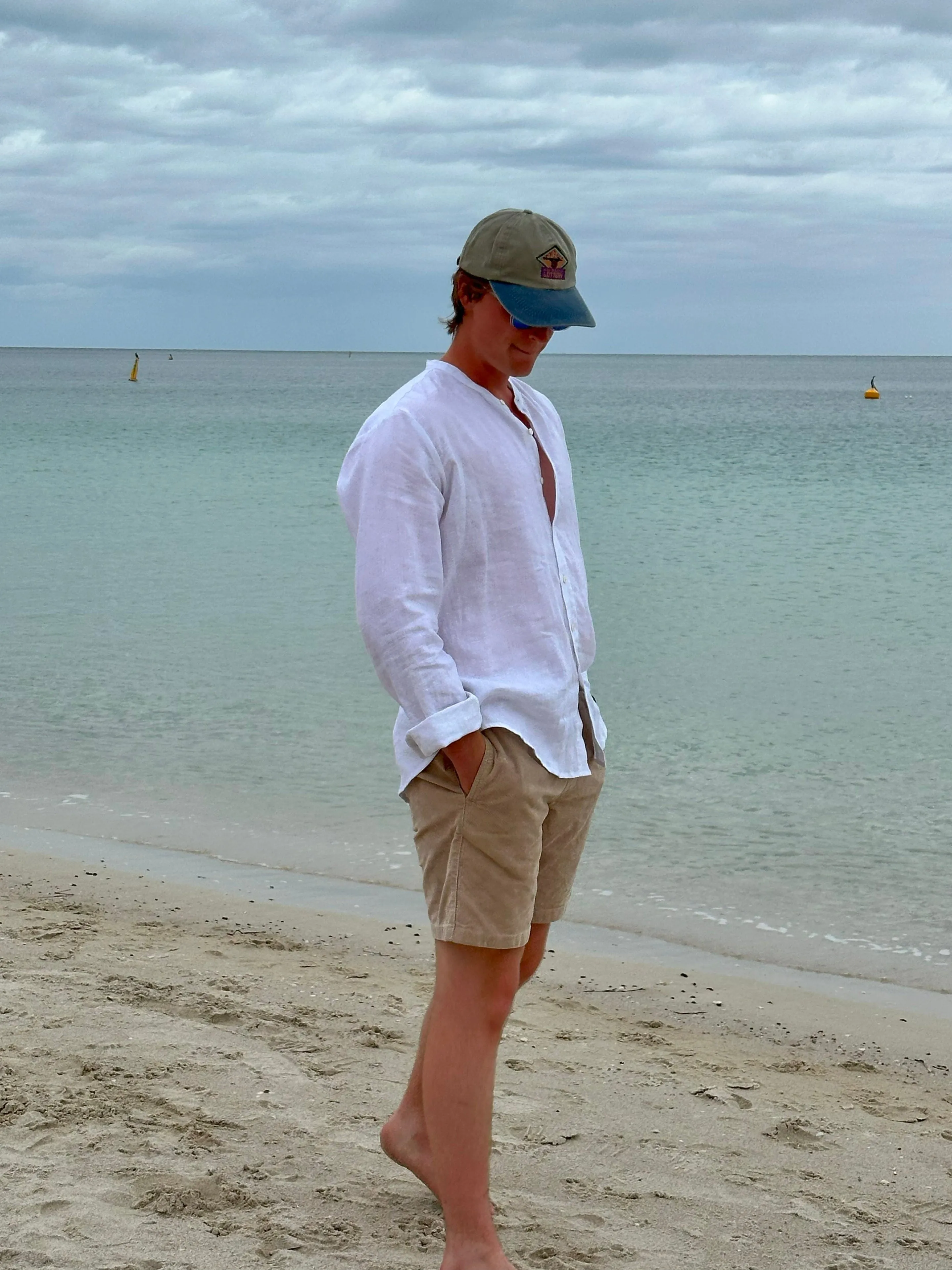 Breakwater Men's Linen Shirt White