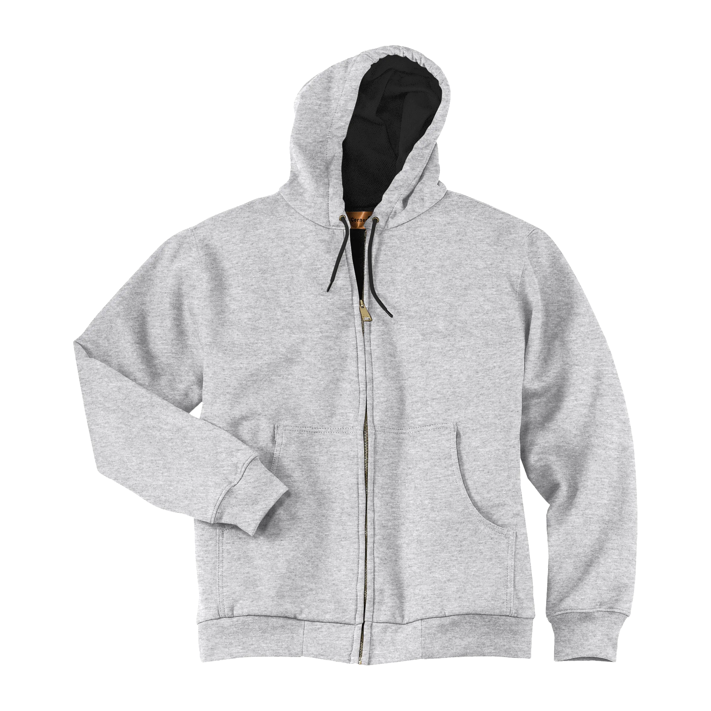 C1323M Mens Heavyweight Full-Zip Hooded Sweatshirt with Thermal Lining