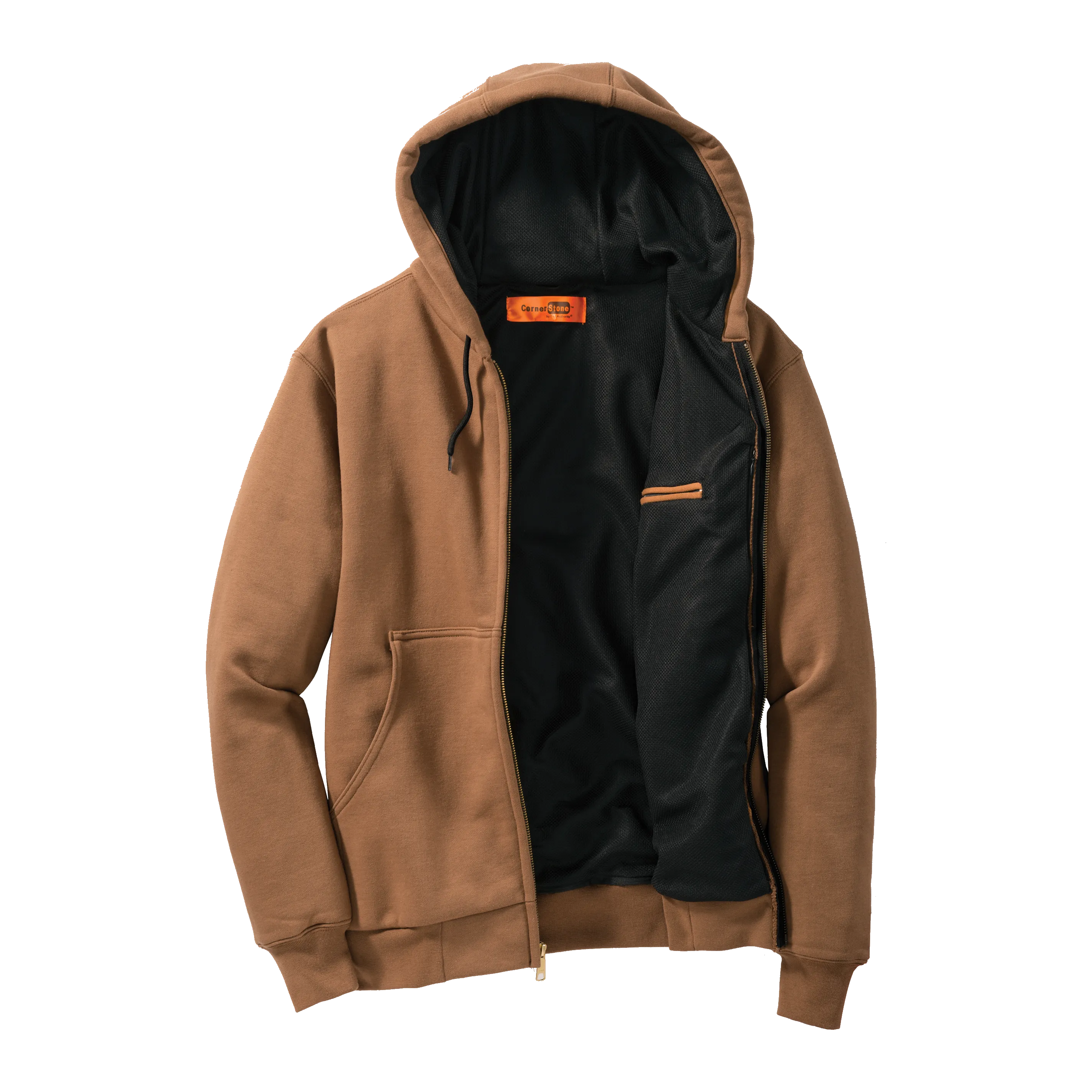 C1323M Mens Heavyweight Full-Zip Hooded Sweatshirt with Thermal Lining