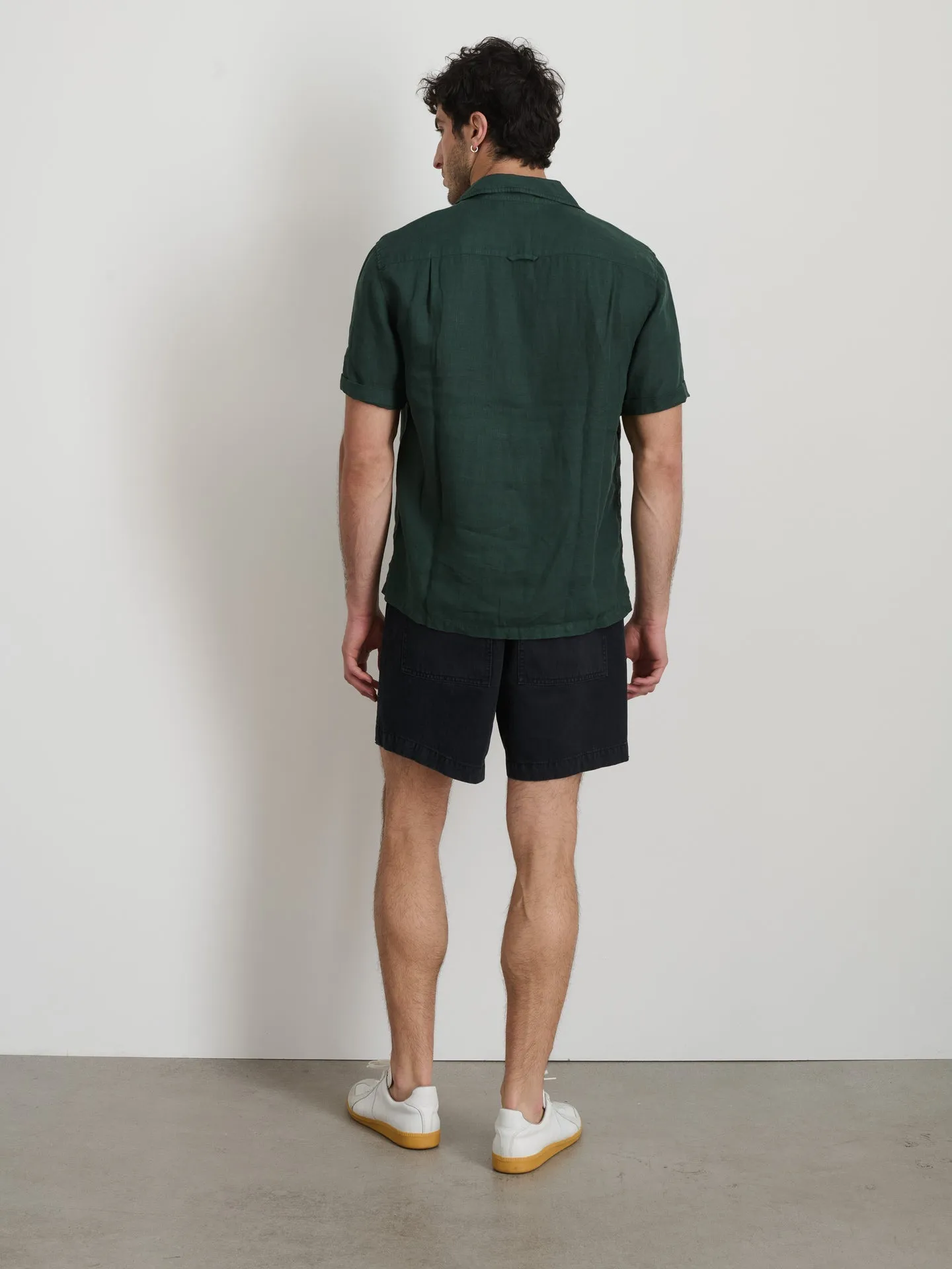 Camp Shirt in Linen - Pine Grove