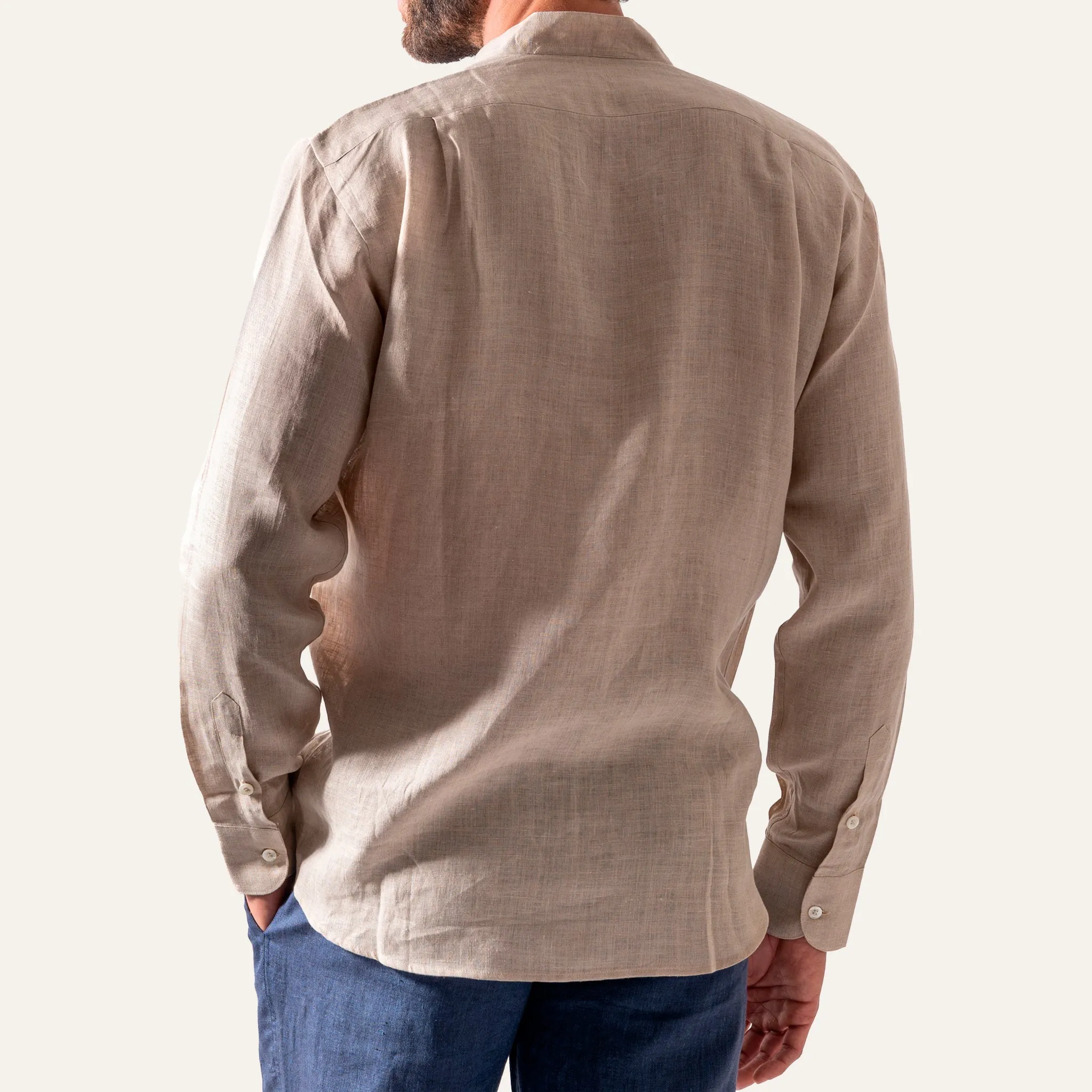 Casual Linen Shirt Sand
