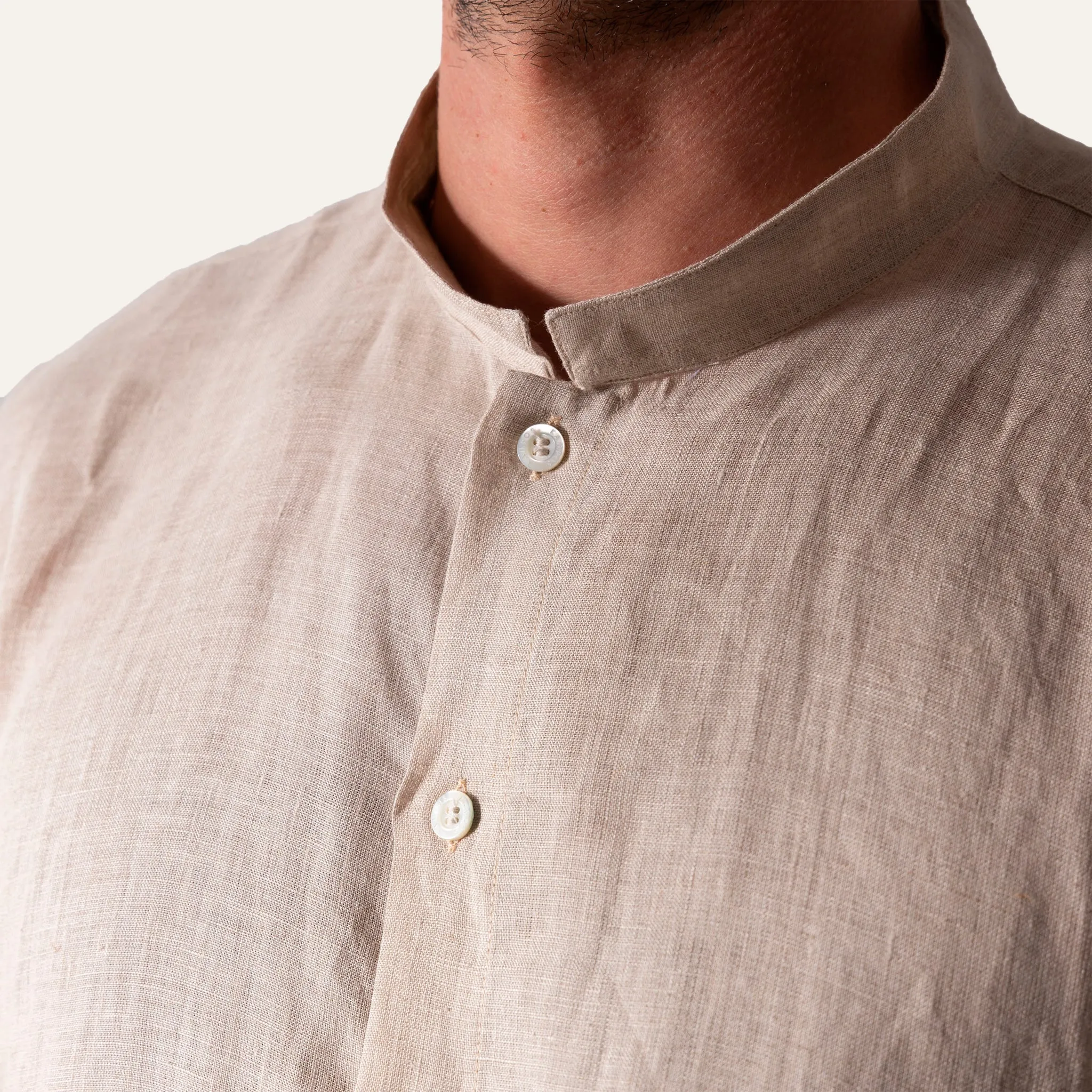 Casual Linen Shirt Sand