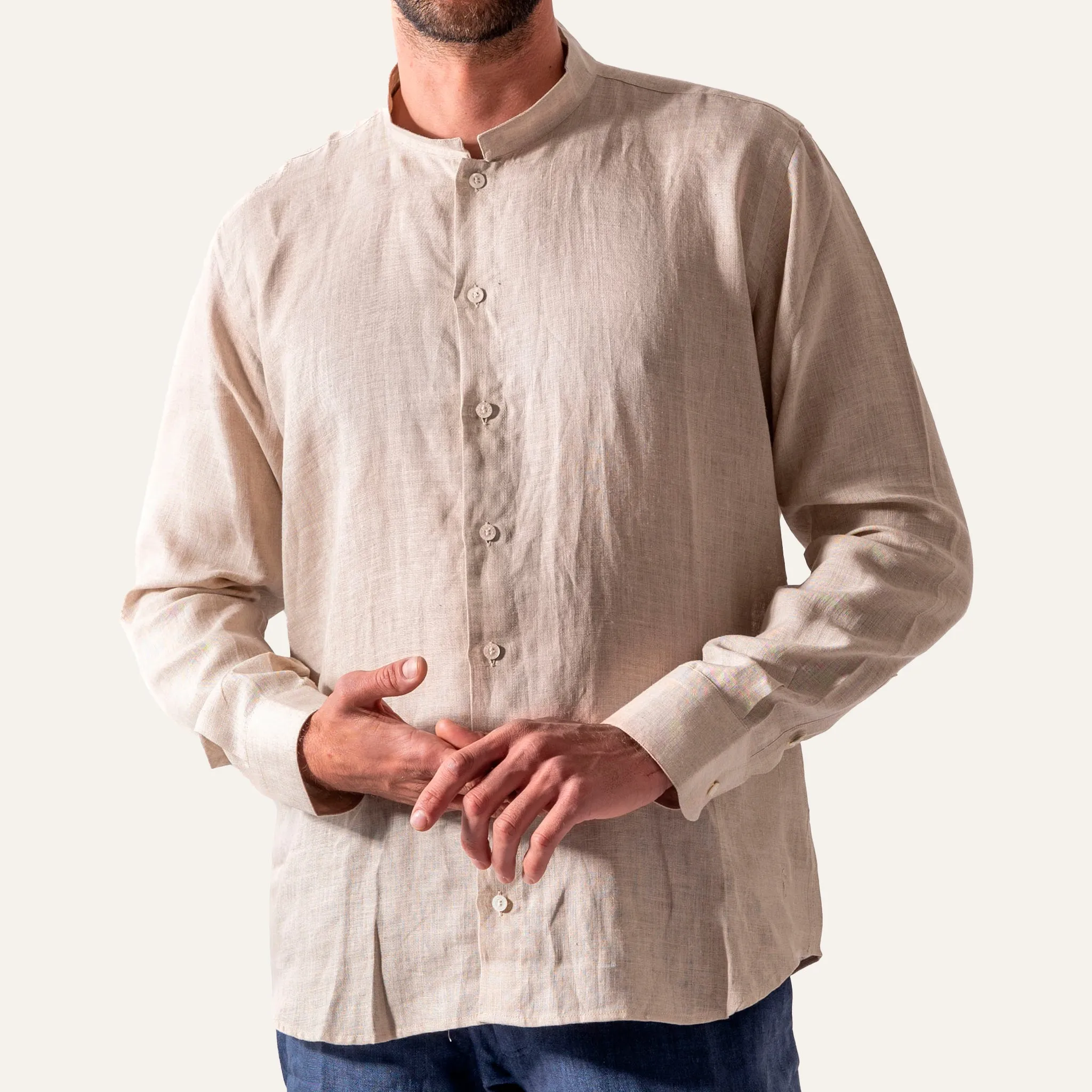 Casual Linen Shirt Sand