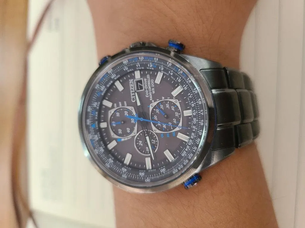 Citizen Eco Drive World Chronograph A-T Men's Watch AT8027-55H