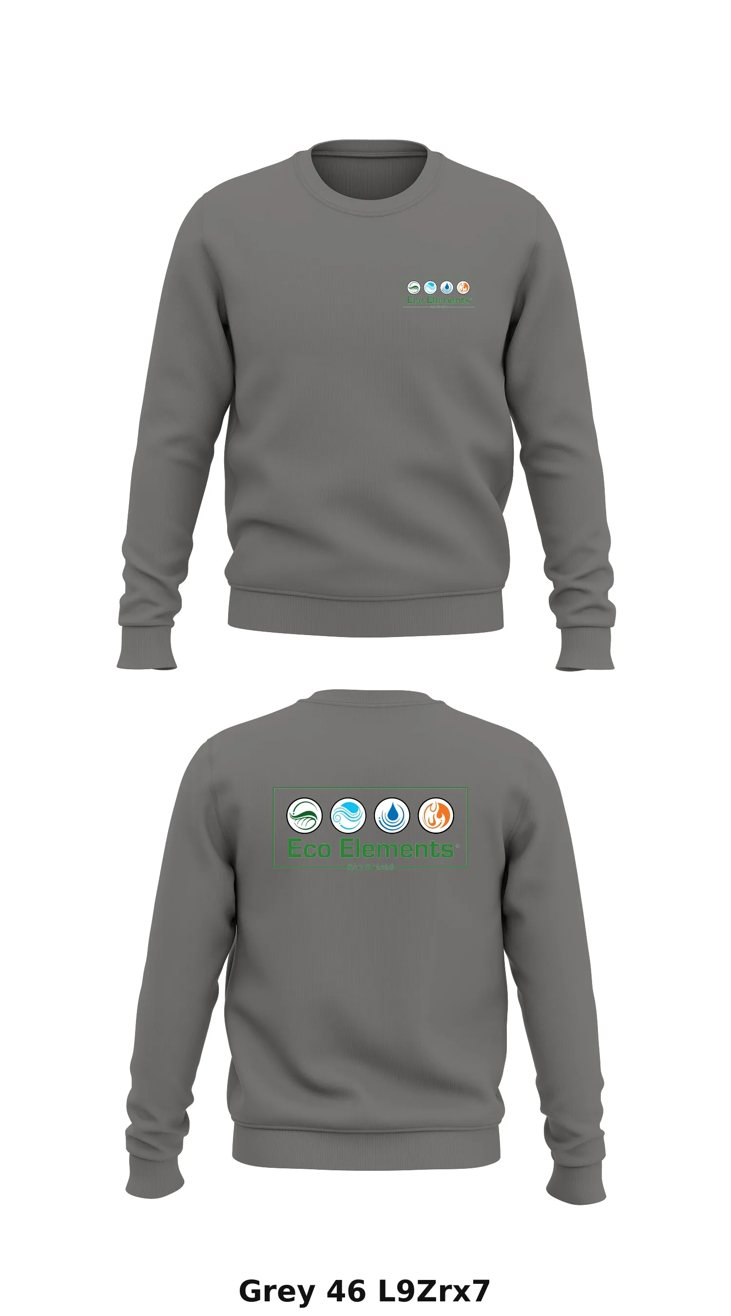Eco Elements Store 1 Core Men's Crewneck Performance Sweatshirt - L9Zrx7