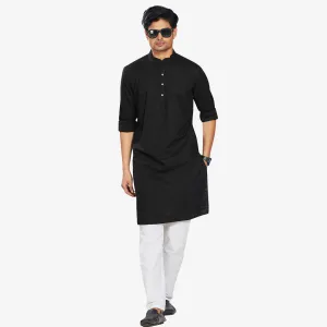 Elegance Timeless Men's Black Kurta