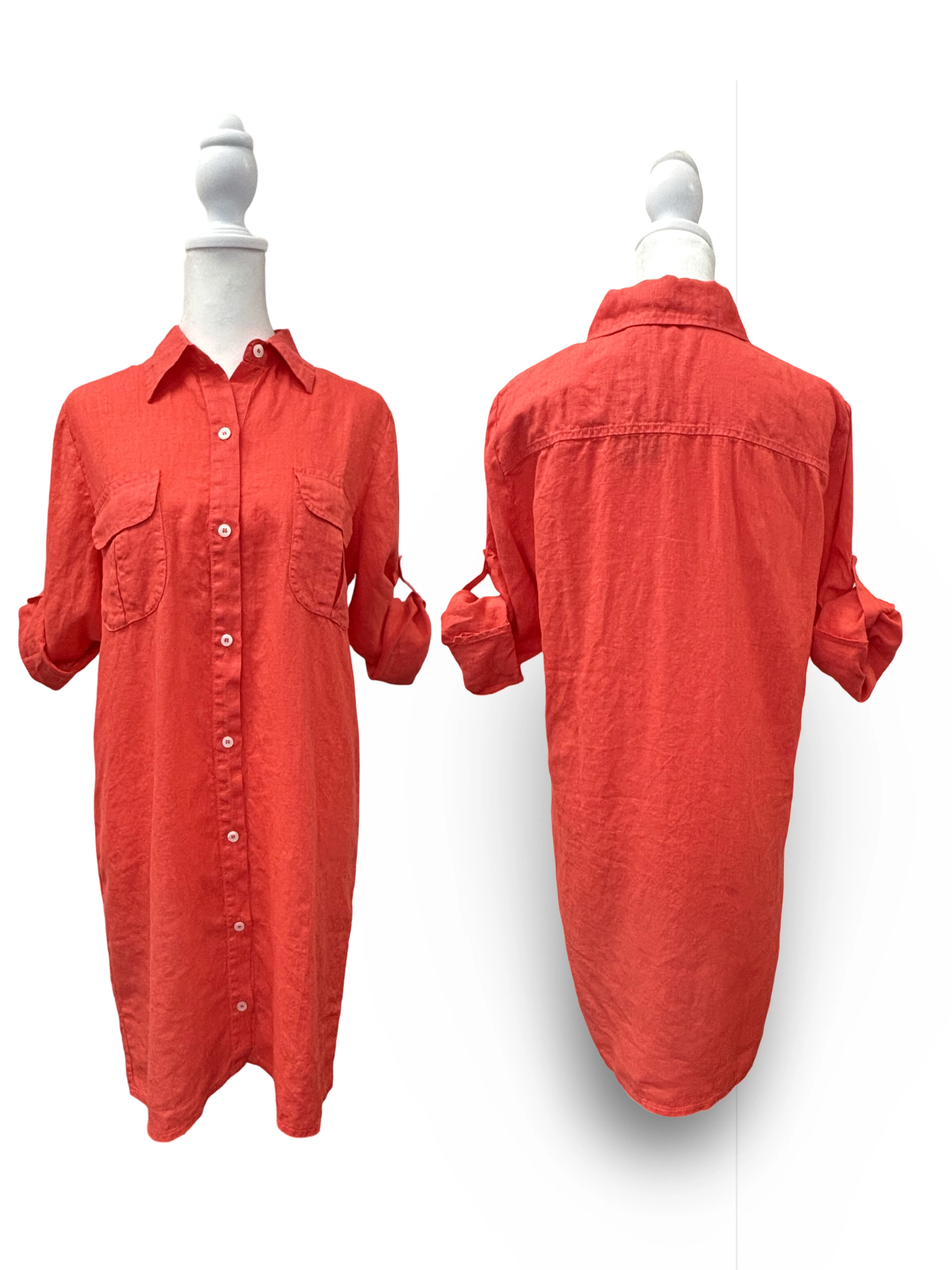 Ella - Greece Linen Shirt Dress | Resort Wear Dress