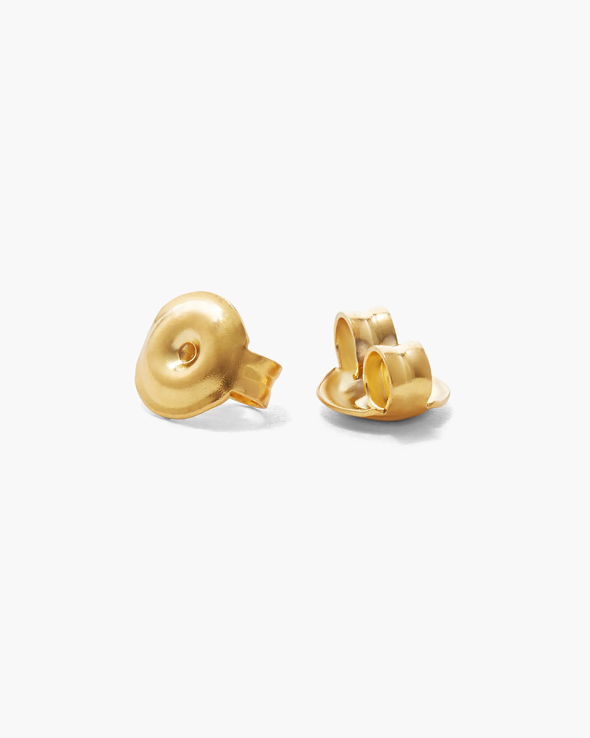 Emerald Cut Stud Earrings - Gold