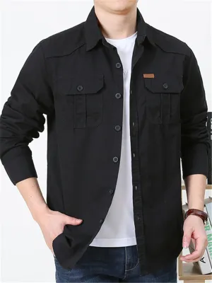 Fashion Lapel Long Sleeve Shirts For Men