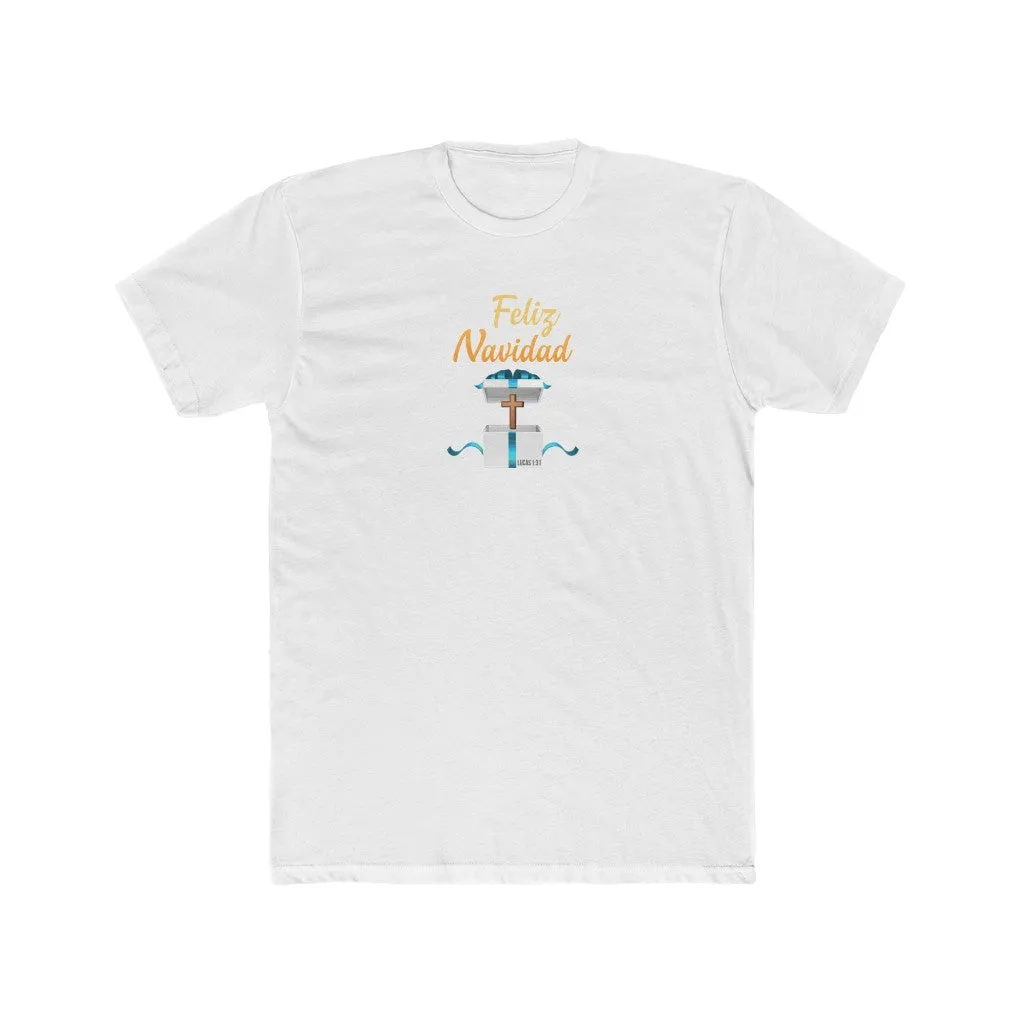 Feliz Navidad Men's Cotton Crew Tee