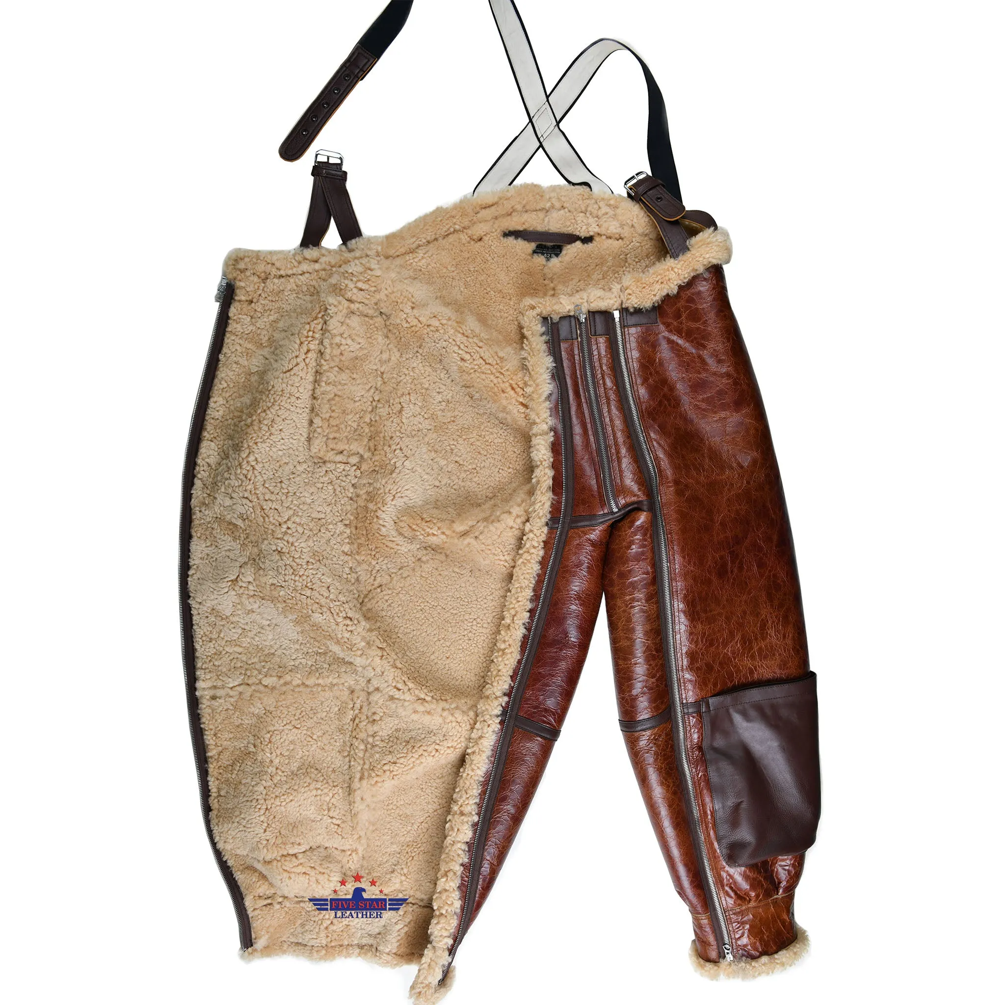 FiveStar Leather Repro WWII USAAF Type A-3 Winter Reddish Brown Flying Trousers