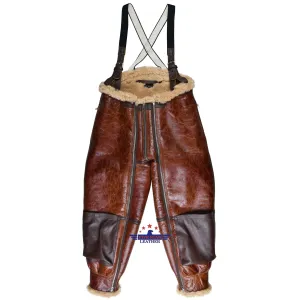 FiveStar Leather Repro WWII USAAF Type A-3 Winter Reddish Brown Flying Trousers