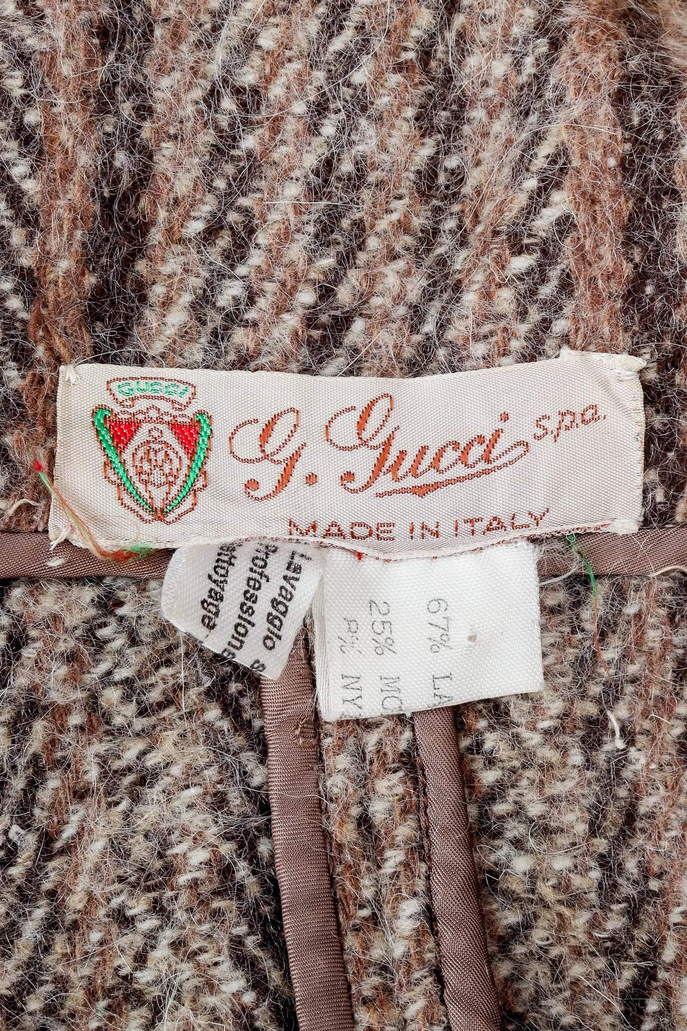 Fur Trim Tweed Cocoon Coat