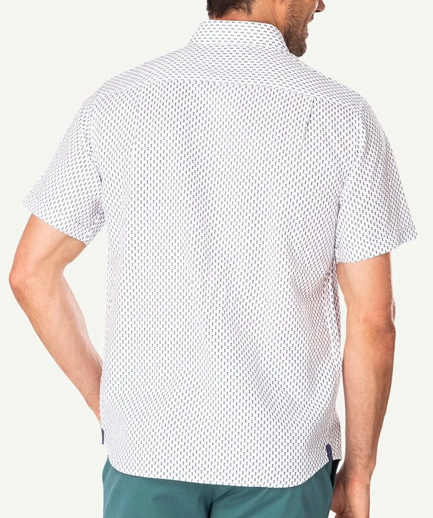 Gazman Linen Blend Pineapple Print Shirt