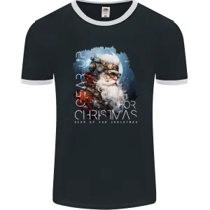 Gear Up Christmas Steampunk Santa Xmas Mens Ringer T-Shirt FotL